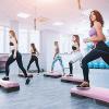 Yes4All Multi-Functional Aerobic Step Platform Adapter/Versatile Stepper Platform With Pilate Bar And Resistance Band(Pink/Grey)