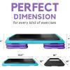 Yes4All Multi-Functional Aerobic Step Platform Adapter/Versatile Stepper Platform With Pilate Bar And Resistance Band(Teal/Purple)