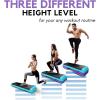 Yes4All Multi-Functional Aerobic Step Platform Adapter/Versatile Stepper Platform With Pilate Bar And Resistance Band(Teal/Purple)