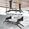 Yes4All Multi-Grip Wall Mount Pull-Up Bar, 16 Inches & 24 Inches Reversible Stud and Wall Compatibility Mounted Pull Up Bar Design, Solid Construction Strength Training(B. Ceiling Mount & Wall Mount)