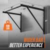 Yes4All Multi-Grip Wall Mount Pull-Up Bar, 16 Inches & 24 Inches Reversible Stud and Wall Compatibility Mounted Pull Up Bar Design, Solid Construction Strength Training(A. Heavy Duty)