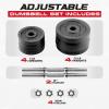 Yes4All Old School Adjustable Dumbbell Set with Weight Plates, Star Lock Collars/Connector, 40lbs to 200lbs Adjustable Weight Plates Set(B. 50LB Pair – Black)
