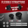 Yes4All Old School Adjustable Dumbbell Set with Weight Plates, Star Lock Collars/Connector, 40lbs to 200lbs Adjustable Weight Plates Set(C. 60LB or 30LB Pair – Black)