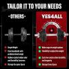Yes4All Old School Adjustable Dumbbell Set with Weight Plates, Star Lock Collars/Connector, 40lbs to 200lbs Adjustable Weight Plates Set(E. Barbell 50LB or 25LB Dumbbell Pair – Black)