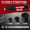 Yes4All Old School Adjustable Dumbbell Set with Weight Plates, Star Lock Collars/Connector, 40lbs to 200lbs Adjustable Weight Plates Set(I1. 105LB or 52.5LBS Dumbbell Pair – Black)