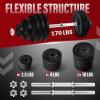 Yes4All Old School Adjustable Dumbbell Set with Weight Plates, Star Lock Collars/Connector, 40lbs to 200lbs Adjustable Weight Plates Set(L. 170LB or 85LB Dumbbell Pair – Black)