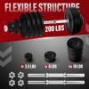 Yes4All Old School Adjustable Dumbbell Set with Weight Plates, Star Lock Collars/Connector, 40lbs to 200lbs Adjustable Weight Plates Set(M. 200LB or 100LB Dumbbell Pair – Black)