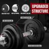Yes4All Old School Adjustable Dumbbell Set with Weight Plates, Star Lock Collars/Connector, 40lbs to 200lbs Adjustable Weight Plates Set(M. 200LB or 100LB Dumbbell Pair – Black)