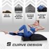 Yes4All Pilates Spine Corrector, Pilates Arc, 350lbs Foldable Pilates Massage Bed Barrel, Core Strengthening and Stretching(A. Basic_Black)
