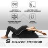 Yes4All Pilates Spine Corrector, Pilates Arc, 350lbs Foldable Pilates Massage Bed Barrel, Core Strengthening and Stretching(B. Upgrade_Black)