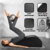 Yes4All Pilates Spine Corrector, Pilates Arc, 350lbs Foldable Pilates Massage Bed Barrel, Core Strengthening and Stretching(B. Upgrade_Black)