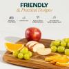 Yes4All Plus Large Edge Grain Teak Cutting Board for Kitchen, 24”L x 18”W x 1.5”Thick, Durable Wood with Juice Grooves, Pre-Oiled, Easy Grip Handles, Ideal for Chopping and Serving(Teak)
