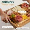 Yes4All Plus Large Edge Grain Teak Cutting Board for Kitchen, 24”L x 18”W x 1.5”Thick, Durable Wood with Juice Grooves, Pre-Oiled, Easy Grip Handles, Ideal for Chopping and Serving(Acacia)