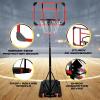 Yes4All Portable Basketball Hoop, 5.8-7ft Adjustable Height Portable Basketball Goal for Indoor, Outdoor, Pool with PC Backboard and Stable Base