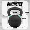 Yes4All Powder Coated Cast Iron Kettlebell Strength Training Kettlebells Weight Set for Full Body Workout, Home Gym(D – 44LB + 53LB + 71LB)
