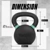 Yes4All Powder Coated Cast Iron Kettlebell Strength Training Kettlebells Weight Set for Full Body Workout, Home Gym(D – 44LB + 53LB + 71LB)