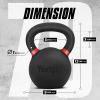 Yes4All Powder Coated Cast Iron Kettlebell Strength Training Kettlebells Weight Set for Full Body Workout, Home Gym(L – Dark Red – 36 KG / 79 LB (Updated))