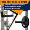Yes4All Power Rack J-Hooks & Attachments – Heavy Duty Barbell Holders Compatible with 2×2 & 3×3 Power Racks for Home Gym(B. Weight Plate Holder Attachment 2×2 inches)