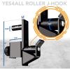Yes4All Power Rack J-Hooks & Attachments – Heavy Duty Barbell Holders Compatible with 2×2 & 3×3 Power Racks for Home Gym(C. Roller J-Hook 2″x2″)
