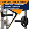 Yes4All Power Rack J-Hooks & Attachments – Heavy Duty Barbell Holders Compatible with 2×2 & 3×3 Power Racks for Home Gym(C. Weight Plate Holder Attachment 3×2 inches)