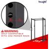 Yes4All Power Rack J-Hooks & Attachments – Heavy Duty Barbell Holders Compatible with 2×2 & 3×3 Power Racks for Home Gym(C. Weight Plate Holder Attachment 3×2 inches)