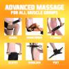 Yes4All, Premium Muscle Roller Stick/Combo With Foam Roller 24″ For Everyone – Advanced Massage Roller For Relief Muscle Soreness With Trigger Points, Travel Size, 4 Wheels(1. Yellow/Black)