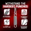 Yes4All Punching Bag Hanger, Heavy Bag Spring 555 LB Capacity, Stainless Steel Hanging Kit with Spring Hook & Carabiner, Indoor & Outdoor Mounting for Boxing Bags & Recreation(Spring & Snap hook)