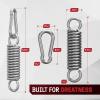 Yes4All Punching Bag Hanger, Heavy Bag Spring 555 LB Capacity, Stainless Steel Hanging Kit with Spring Hook & Carabiner, Indoor & Outdoor Mounting for Boxing Bags & Recreation(Spring & Snap hook)