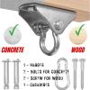 Yes4All Punching Bag Hanger, Stainless Steel Swivel Chain with 4 Snap Hooks for Heavy Bag, Gym Swing, Trapeze, and Hammock(Hangers 180 Degree Rotation)