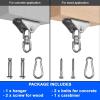 Yes4All Punching Bag Hanger, Stainless Steel Swivel Chain with 4 Snap Hooks for Heavy Bag, Gym Swing, Trapeze, and Hammock(Hangers 360 Degree Rotation)