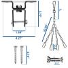 Yes4All Punching Bag Hanger, Stainless Steel Swivel Chain with 4 Snap Hooks for Heavy Bag, Gym Swing, Trapeze, and Hammock(Wood Beam Hanger with chain)