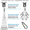 Yes4All Punching Bag Hanger, Stainless Steel Swivel Chain with 4 Snap Hooks for Heavy Bag, Gym Swing, Trapeze, and Hammock(Wood Beam Hanger with chain)