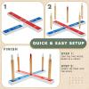 Yes4All Ring Toss Wall Game/Indoor & Outdoor Game for Adults, Camping, Party(F. Natural wood)