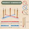 Yes4All Ring Toss Wall Game/Indoor & Outdoor Game for Adults, Camping, Party(F. Natural wood)