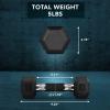 Yes4All Rubber Grip Encased Hex Dumbbell – Hand Weights With Anti-Slip 5-50 LBS Single(A. 5 Pounds)