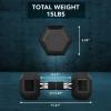 Yes4All Rubber Grip Encased Hex Dumbbell – Hand Weights With Anti-Slip 5-50 LBS Single(C. 15 Pounds)