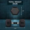 Yes4All Rubber Grip Encased Hex Dumbbell – Hand Weights With Anti-Slip 5-50 LBS Single(D. 20 Pounds)
