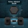Yes4All Rubber Grip Encased Hex Dumbbell – Hand Weights With Anti-Slip 5-50 LBS Single(F. 30 Pounds)