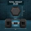 Yes4All Rubber Grip Encased Hex Dumbbell – Hand Weights With Anti-Slip 5-50 LBS Single(G. 35 Pounds)