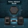 Yes4All Rubber Grip Encased Hex Dumbbell – Hand Weights With Anti-Slip 5-50 LBS Single(H. 40 Pounds)