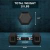 Yes4All Rubber Grip Encased Hex Dumbbells – Hand Weights With Anti-Slip 5-50 LBS Pair/Set(10 Pounds – Pair (Black))