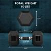Yes4All Rubber Grip Encased Hex Dumbbells – Hand Weights With Anti-Slip 5-50 LBS Pair/Set(30 Pounds – Pair (Black))