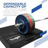 Yes4All Silencer Drop Pads/Weightlifting Drop Pads with PVC Cover & Easy Carry Handles – Sold in PairsVariation Theme(C. Blue – 6in)