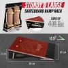 Yes4All Single-Piece Skateboard Ramp, Bike Ramp, Skate Ramp – Design for Beginners, More Durable, Safe, Capacity 220Lbs(A. Skateboard Ramp Rack)