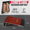 Yes4All Single-Piece Skateboard Ramp, Bike Ramp, Skate Ramp – Design for Beginners, More Durable, Safe, Capacity 220Lbs(Red)