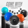 Yes4All Slam Balls, 10-40lb Weighted Ball Weight, Durable PVC Sand Filled Workout Dynamic Slam Ball for Core Strengthen(Black)