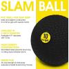 Yes4All Slam Balls, 10-40lb Weighted Ball Weight, Durable PVC Sand Filled Workout Dynamic Slam Ball for Strength Training, Triangle, Black, 10lbs(C. Triangle Black)