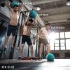 Yes4All Slam Balls, 10-40lb Weighted Ball Weight, Durable PVC Sand Filled Workout Dynamic Slam Ball for Strength Training, Triangle, Black, 10lbs(Trendy teal)