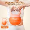 Yes4All Soft Kettlebell, PVC Kettlebells Exercise Weights & Color-Coded Strength Training Kettlebells with 4 Options (5,10,15,20lb), Gentle Hand Weights for Women at Home(20lb – Peach Fuzz)