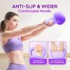 Yes4All Soft Kettlebell, PVC Kettlebells Exercise Weights & Color-Coded Strength Training Kettlebells with 4 Options (5,10,15,20lb), Gentle Hand Weights for Women at Home(15lb – Purple)